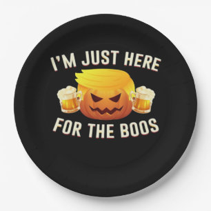 Trumpkin Just For The Boos Halloween Costume Paper Plate