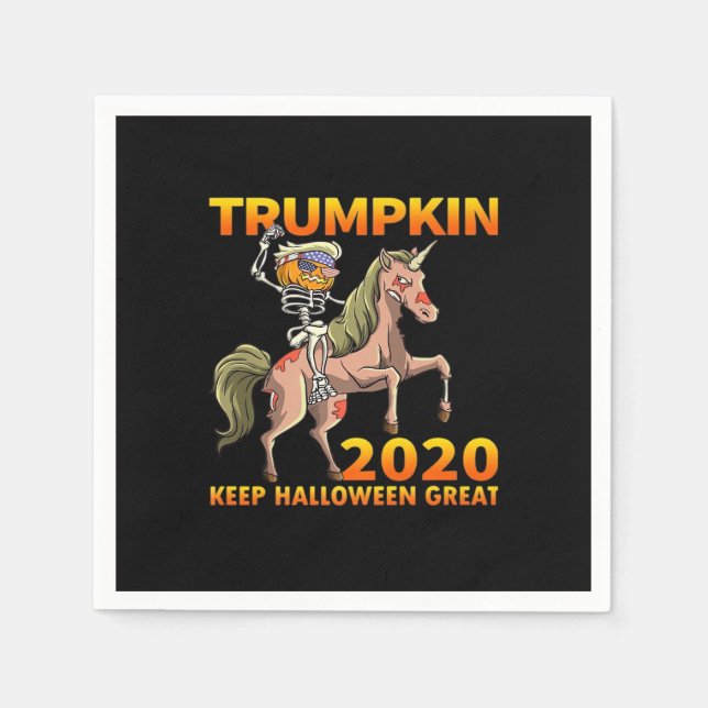 Trumpkin Keep Halloween Great Pumpkin   Napkin (Front)