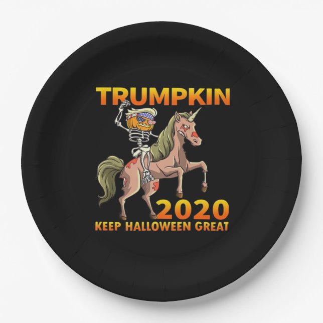 Trumpkin Keep Halloween Great Pumpkin   Paper Plate (Front)