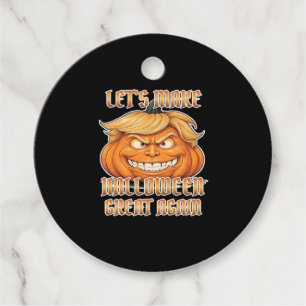 Trumpkin Let's Make Halloween Great Again Classic Favour Tags
