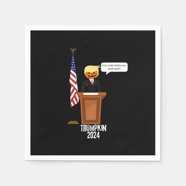 Trumpkin Let's Make Halloween Great Again Classic Napkin (Front)