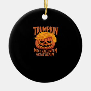 Trumpkin Make America Halloween Great Again Classi Ceramic Tree Decoration