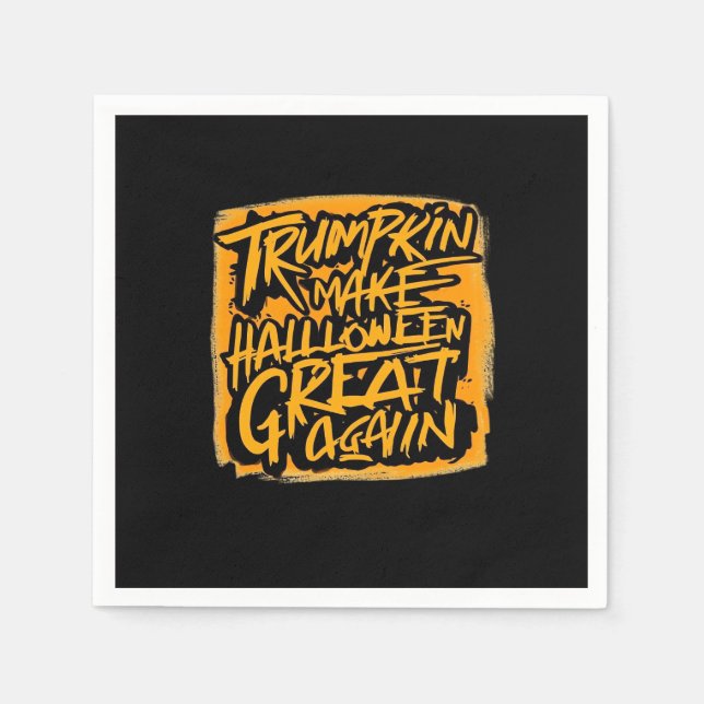 Trumpkin Make Halloween Great Again – Autumn Sloth Napkin (Front)