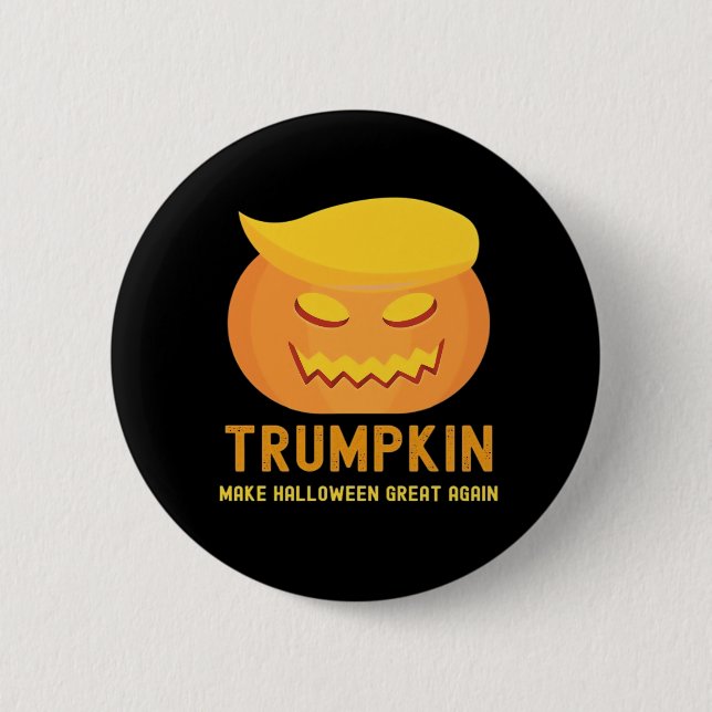 Trumpkin Make Halloween Great Again – Basic Parody 6 Cm Round Badge (Front)
