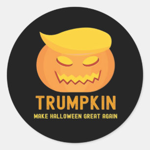 Trumpkin Make Halloween Great Again – Basic Parody Classic Round Sticker