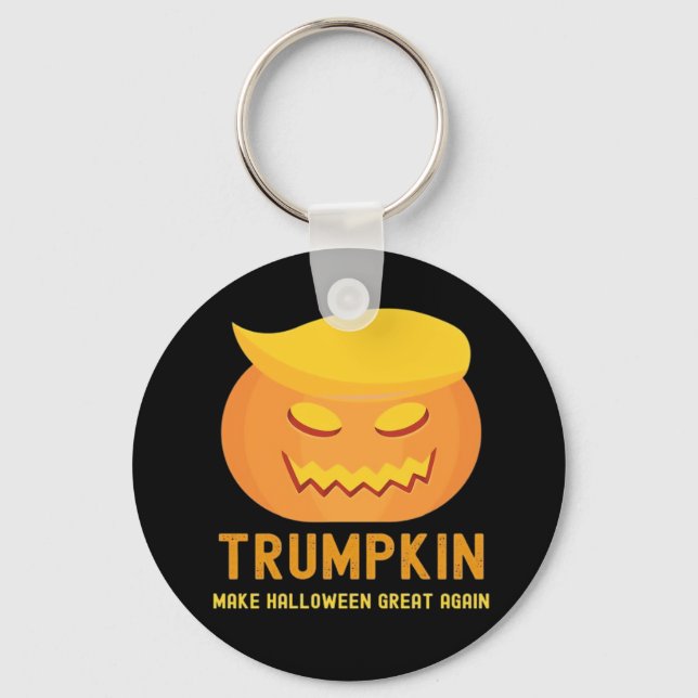 Trumpkin Make Halloween Great Again – Basic Parody Key Ring (Front)