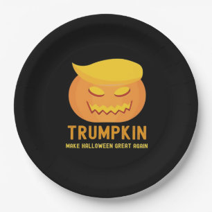 Trumpkin Make Halloween Great Again – Basic Parody Paper Plate