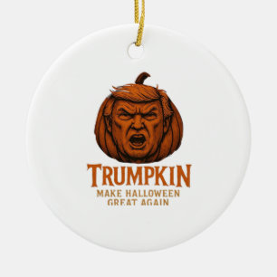 Trumpkin... Make Halloween Great Again Ceramic Tree Decoration