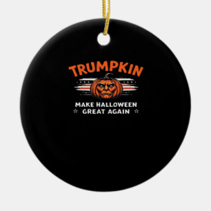 Trumpkin Make Halloween Great Again Classic Ceramic Tree Decoration