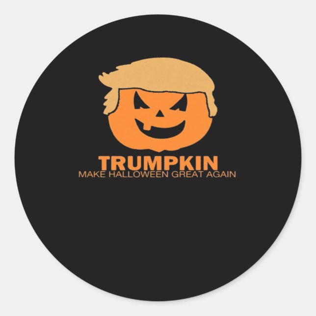 Trumpkin - Make Halloween Great Again Classic Classic Round Sticker (Front)
