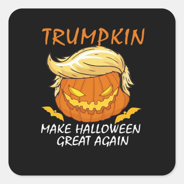 Trumpkin Make Halloween Great Again Classic – Funn Square Sticker (Front)
