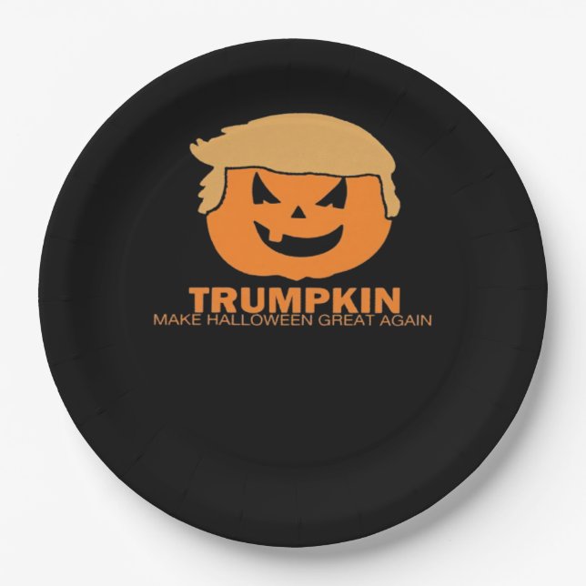Trumpkin - Make Halloween Great Again Classic Paper Plate (Front)