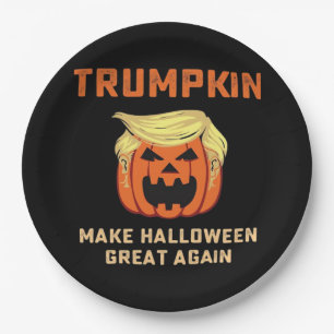 Trumpkin Make Halloween Great Again – Classic Pump Paper Plate