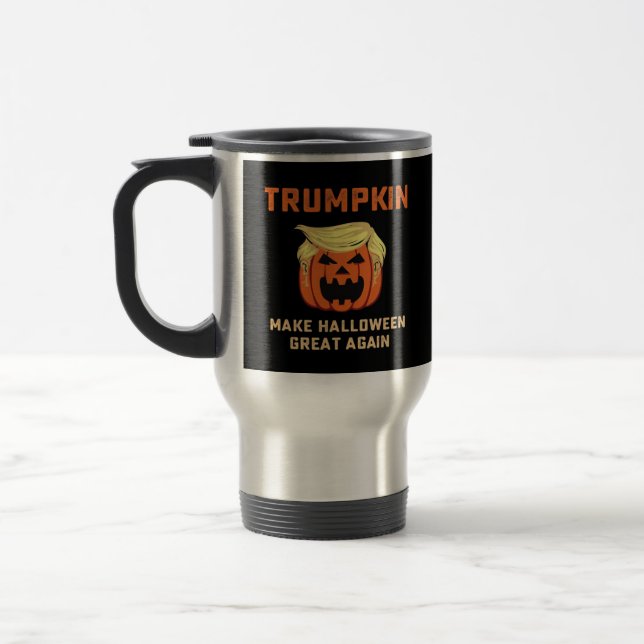 Trumpkin Make Halloween Great Again – Classic Pump Travel Mug (Left)