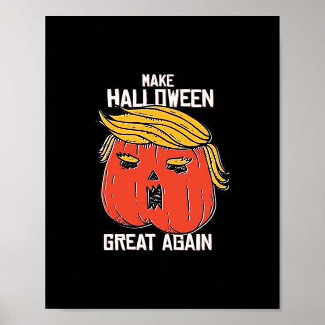 Trumpkin Make Halloween Great Again Classic – Retr Poster (Front)