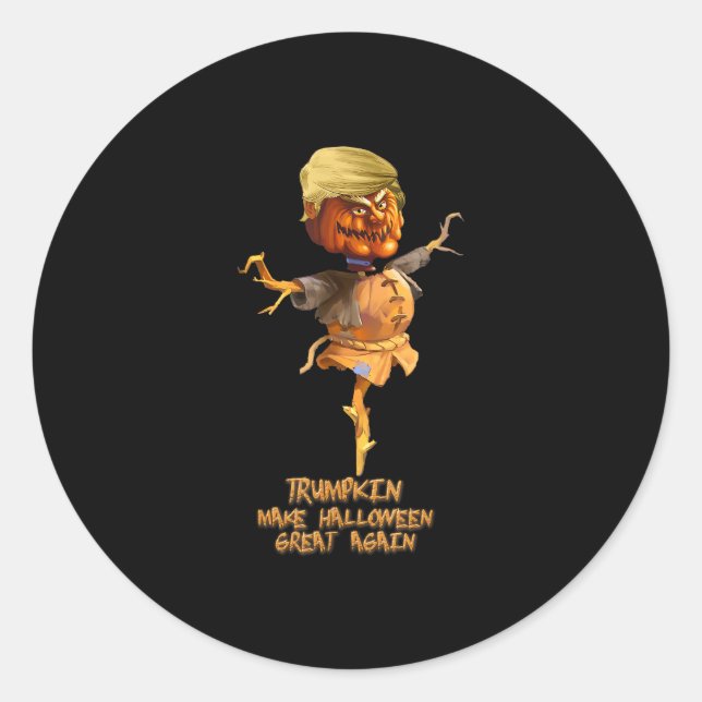 Trumpkin Make Halloween Great Again Classic Round Sticker (Front)