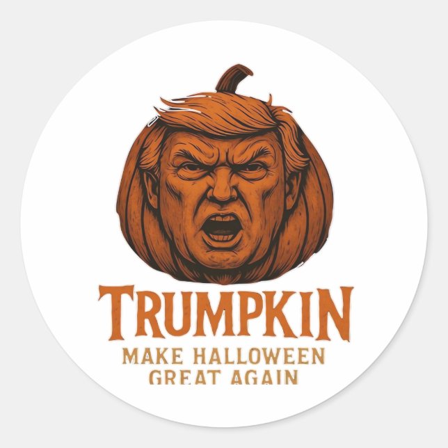 Trumpkin... Make Halloween Great Again Classic Round Sticker (Front)