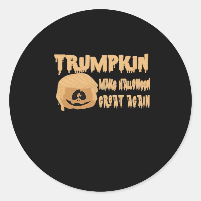 Trumpkin Make Halloween Great Again Classic – Skel Classic Round Sticker (Front)