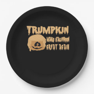 Trumpkin Make Halloween Great Again Classic – Skel Paper Plate