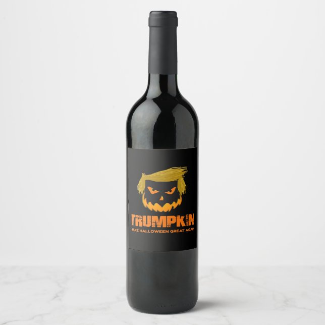 Trumpkin, Make Halloween Great Again Classic Wine Label (Front)