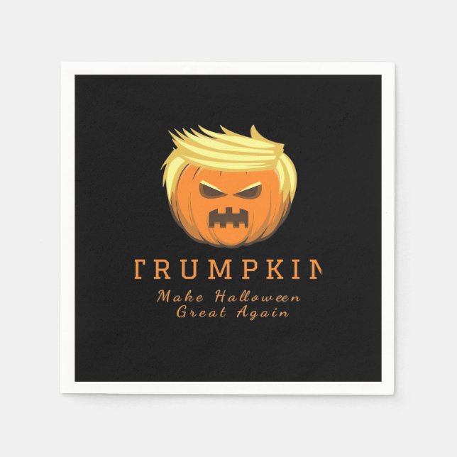 Trumpkin Make Halloween Great Again – Creepy Funny Napkin (Front)