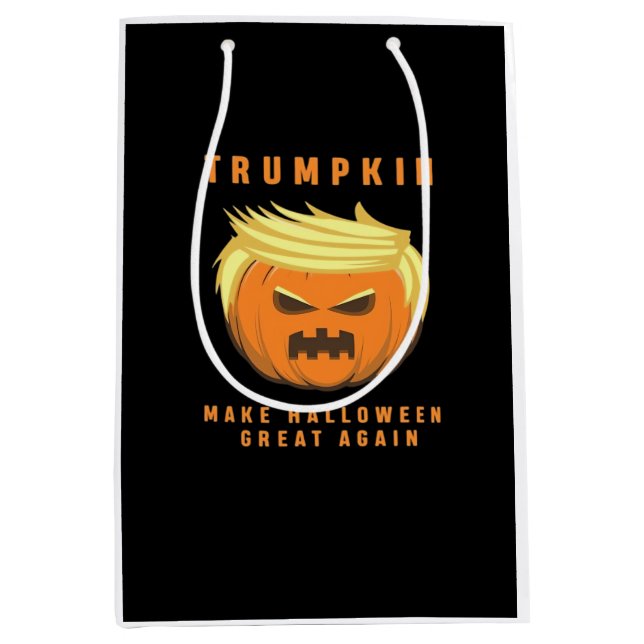 Trumpkin Make Halloween Great Again Fitted Medium Gift Bag (Front)