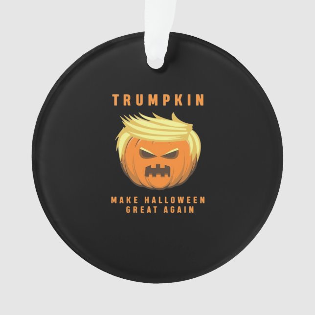Trumpkin Make Halloween Great Again Fitted Ornament (Front)