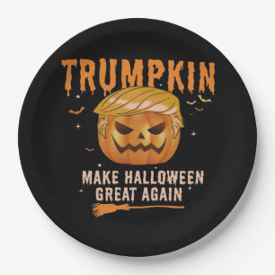 Trumpkin Make Halloween Great Again For Political, Paper Plate
