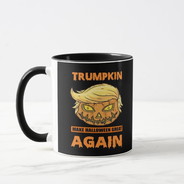 Trumpkin Make Halloween Great Again Funny Classic Mug (Left)