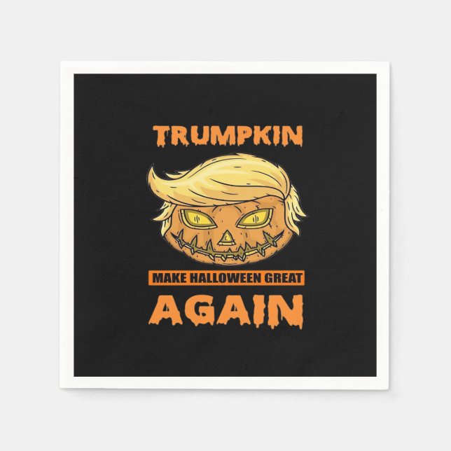 Trumpkin Make Halloween Great Again Funny Classic Napkin (Front)