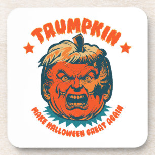 trumpkin make halloween great again funny coaster
