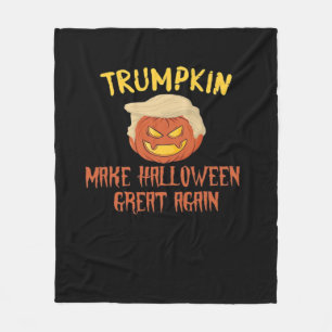 Trumpkin Make Halloween Great Again – Funny Costum Fleece Blanket