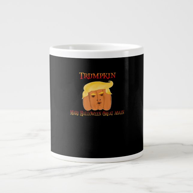 Trumpkin Make Halloween Great Again – Funny Costum Large Coffee Mug (Front)