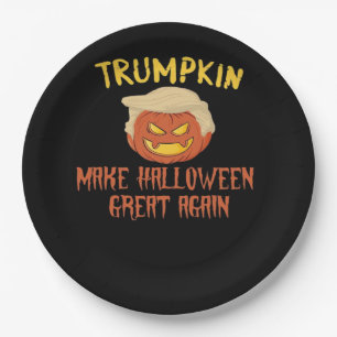 Trumpkin Make Halloween Great Again – Funny Costum Paper Plate