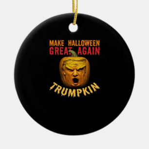 Trumpkin Make Halloween Great Again – Funny Donald Ceramic Tree Decoration