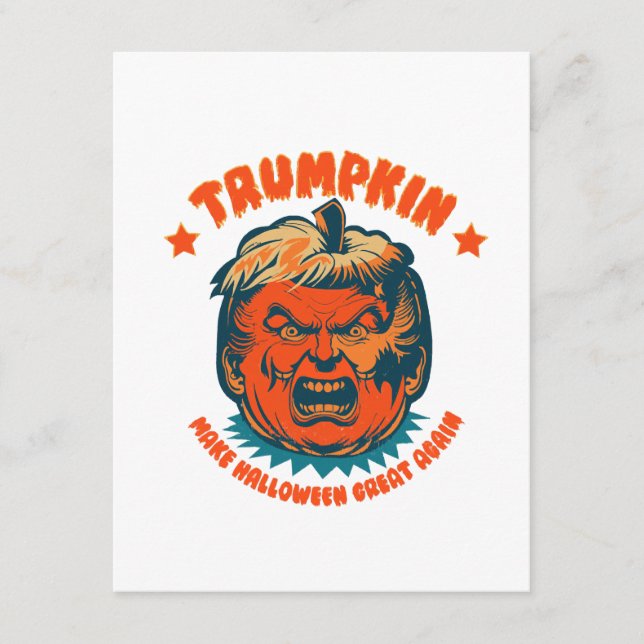trumpkin make halloween great again funny enclosure card (Front)