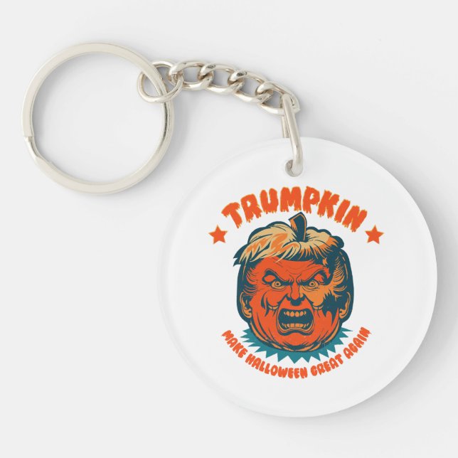 trumpkin make halloween great again funny key ring (Front)
