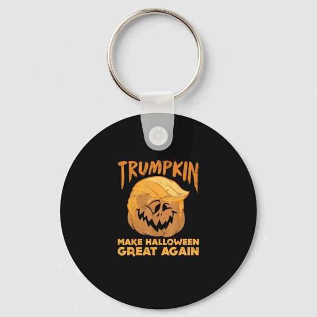 Trumpkin Make Halloween Great Again Funny Politica Key Ring (Front)