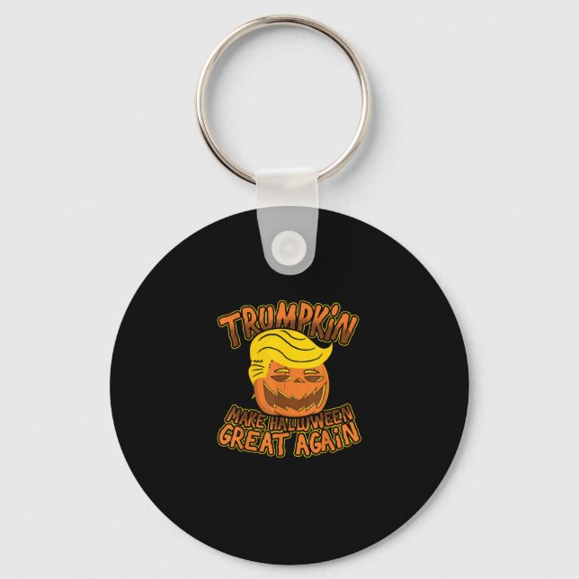 Trumpkin Make Halloween Great Again Funny Politics Key Ring (Front)