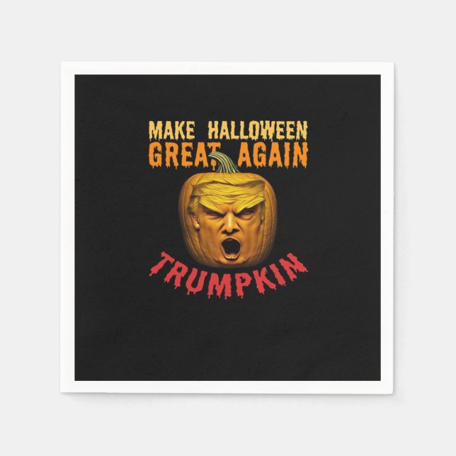 Trumpkin Make Halloween Great Again – Funny Pumpki Napkin (Front)
