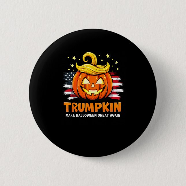 Trumpkin Make Halloween Great Again Funny Pumpkin 6 Cm Round Badge (Front)