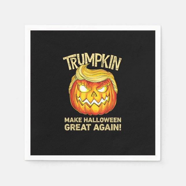 Trumpkin Make Halloween Great Again Funny Pumpkin  Napkin (Front)
