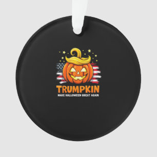 Trumpkin Make Halloween Great Again Funny Pumpkin Ornament