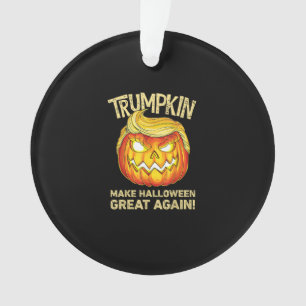 Trumpkin Make Halloween Great Again Funny Pumpkin Ornament