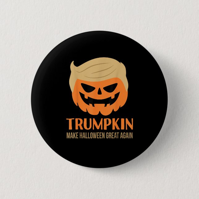 Trumpkin Make Halloween Great Again Funny Sarcasti 6 Cm Round Badge (Front)