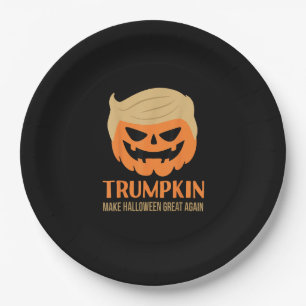 Trumpkin Make Halloween Great Again Funny Sarcasti Paper Plate