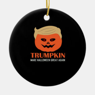 Trumpkin Make Halloween Great Again Funny Spooky P Ceramic Tree Decoration