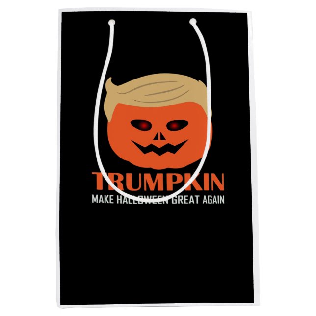 Trumpkin Make Halloween Great Again Funny Spooky P Medium Gift Bag (Front)