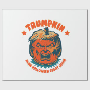 trumpkin make halloween great again funny wrapping paper