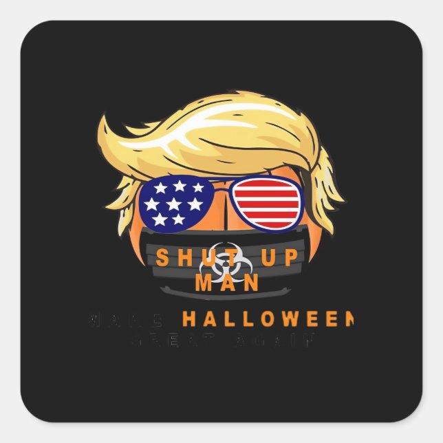 Trumpkin Make Halloween Great Again Gift Classic Square Sticker (Front)